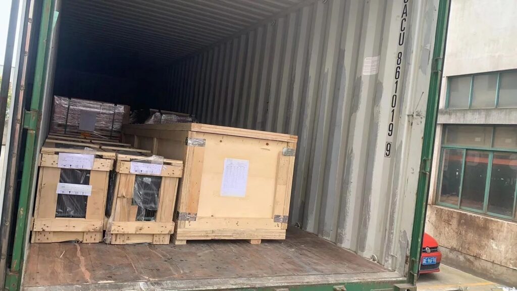 Export packing prepared for the confirmed transport method