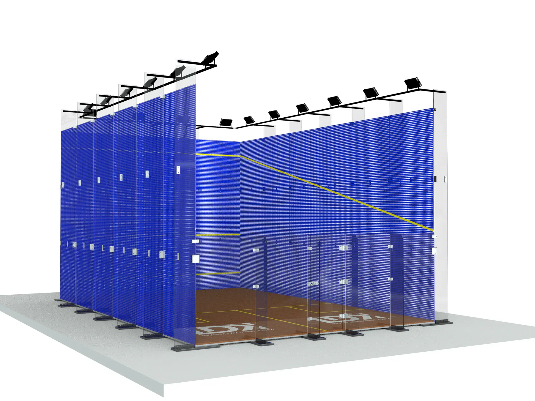 LDK full glass squash court system